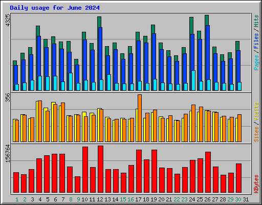 Daily usage for June 2024