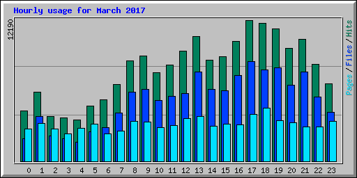 Hourly usage for March 2017