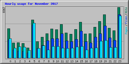Hourly usage for November 2017