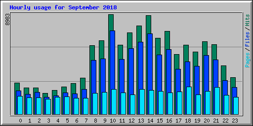 Hourly usage for September 2018