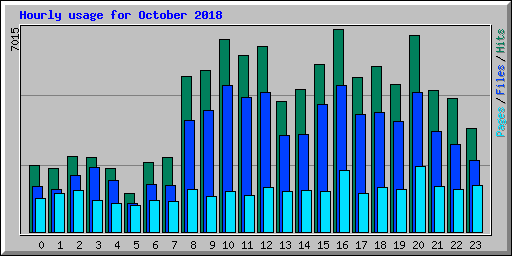 Hourly usage for October 2018