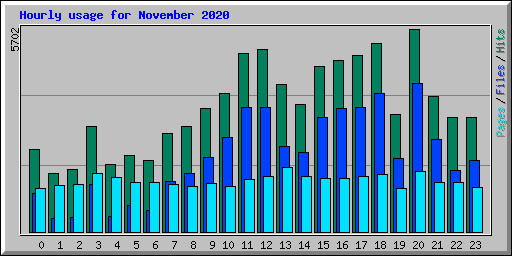 Hourly usage for November 2020