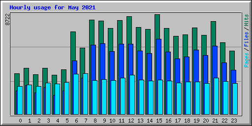 Hourly usage for May 2021