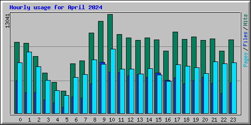 Hourly usage for April 2024