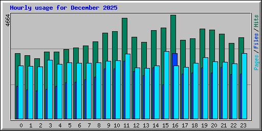 Hourly usage for December 2025