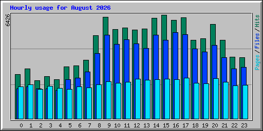 Hourly usage for August 2026